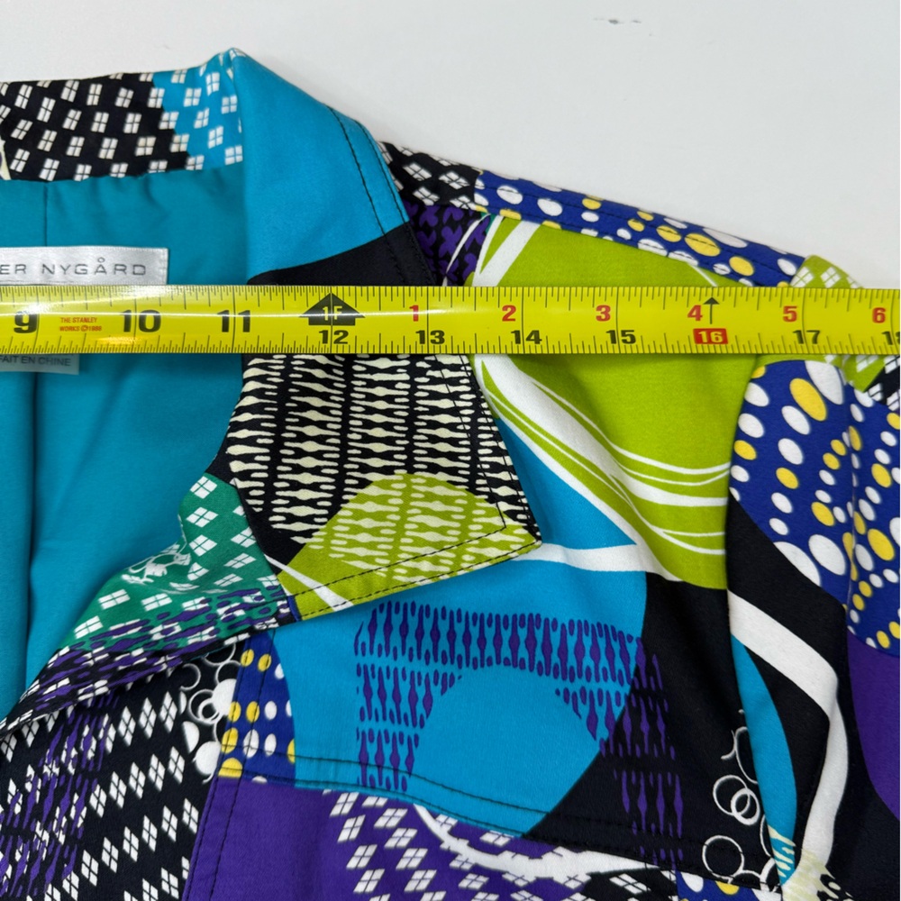 Peter Nygard Multicolor Patterned Blazer Size 16 - image 4